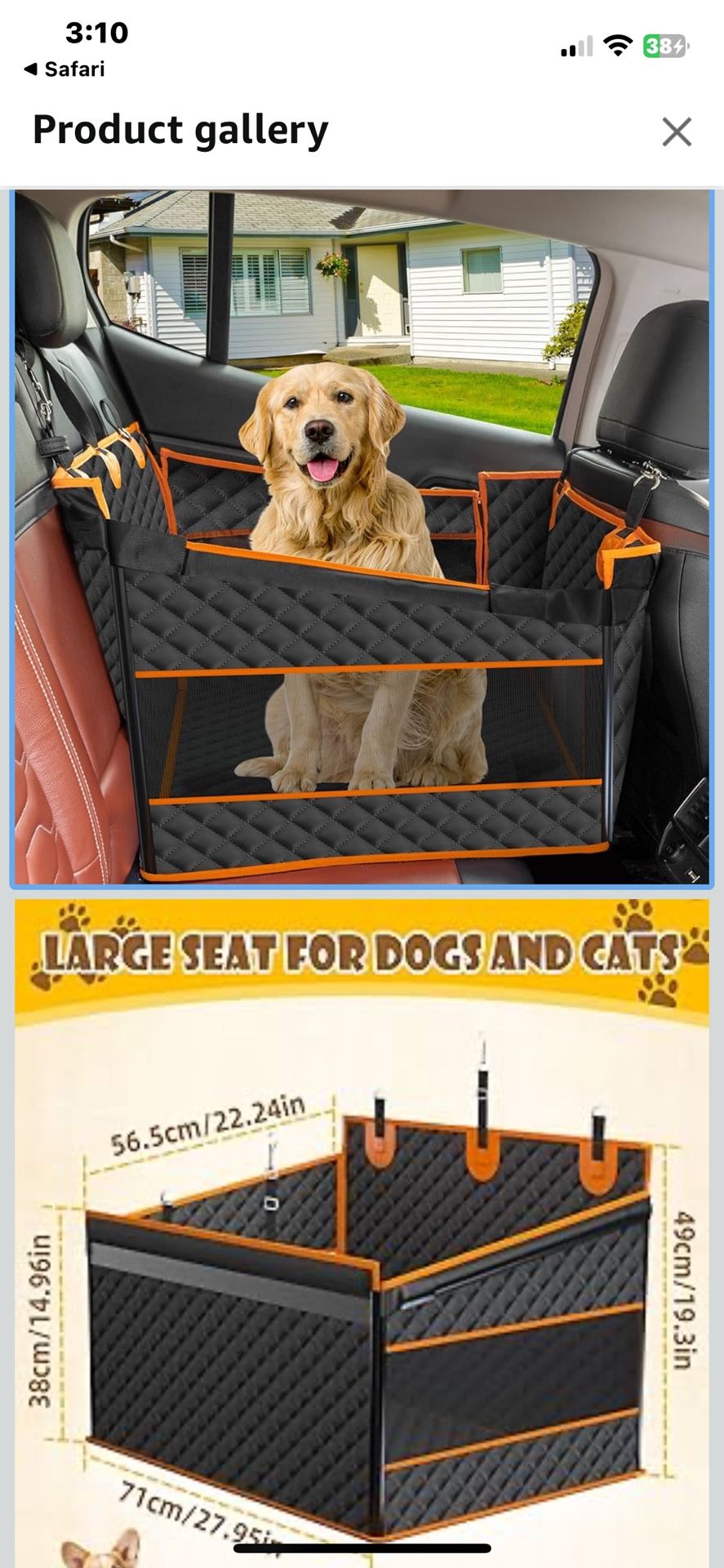 EPN Dog Car Seat , Foldable Pet