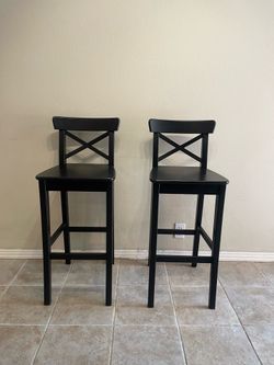 IKEA Ingolf Bar Stool Chairs (2)