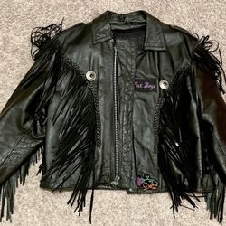 Leather Motorcycle Jacket     Size 2x