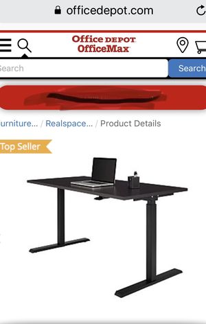 Realspace Magellan Adjustable Standing Desk 30 Dx 60 Wx 43 H