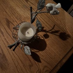Bird candle holder