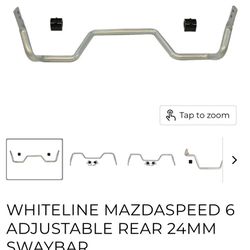 Mazdaspeed6 Whiteline 24mm Rear Sway Bar