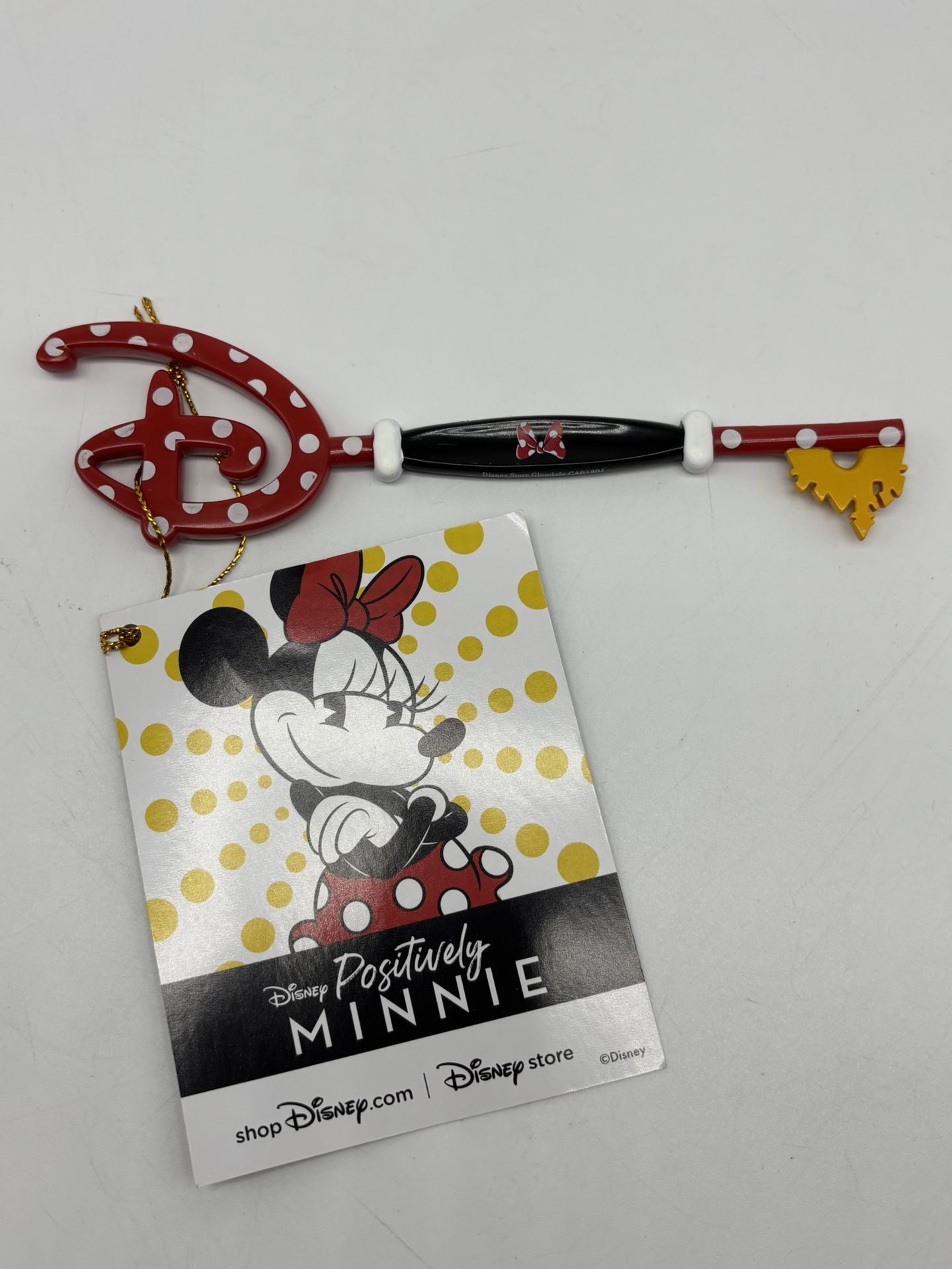 Positively Minnie Mouse Disney Store Christmas Ornament Collectible Key NWT