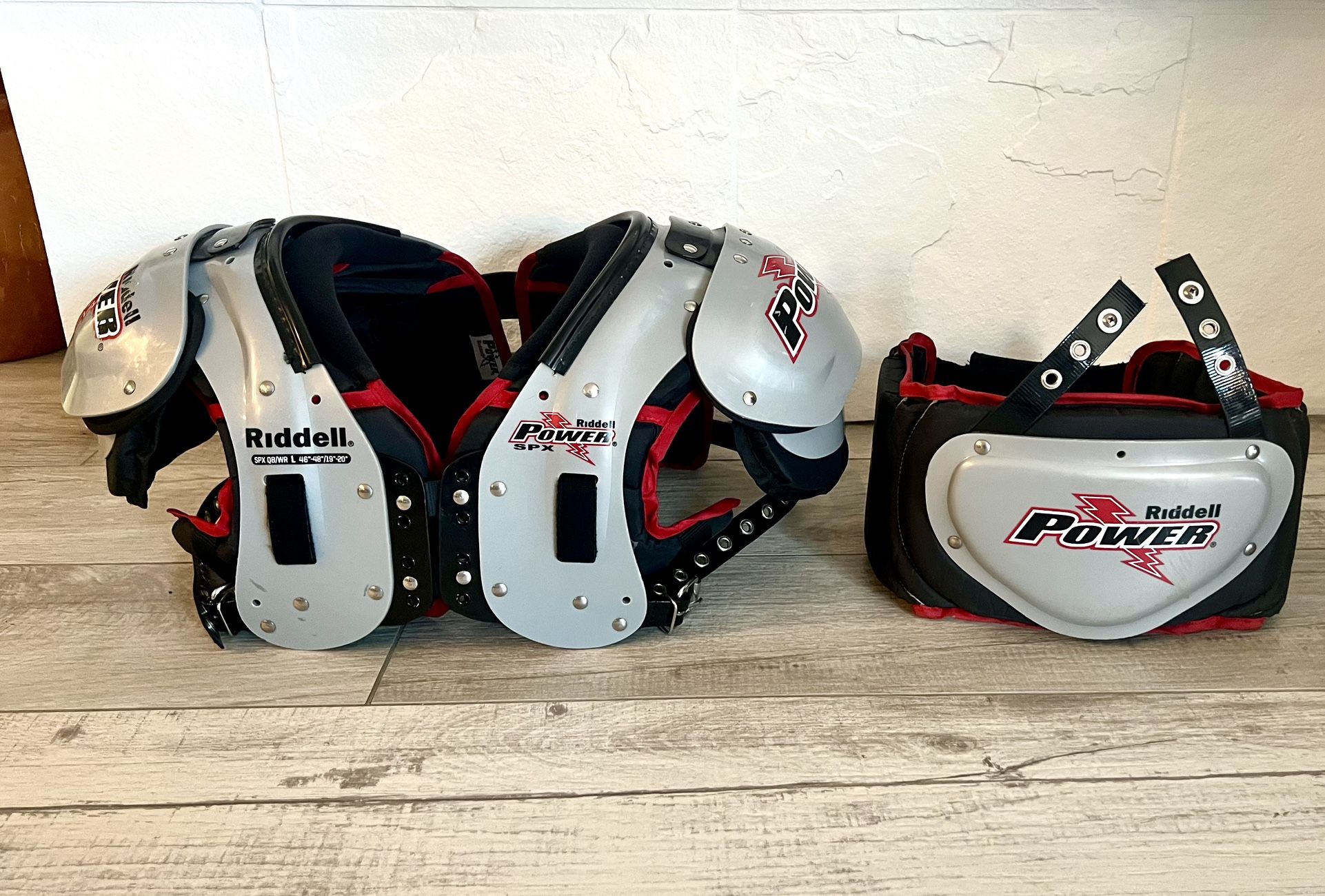 Riddell POWER SPX QB/WR Shoulder Pads (Large) Rib Protector