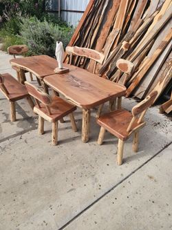 Cedar  dinning Table  kids size