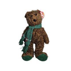 Ty Beanie Baby - SEASON'S GREETINGS the Bear Hallmark Gold Crown Exclusive 