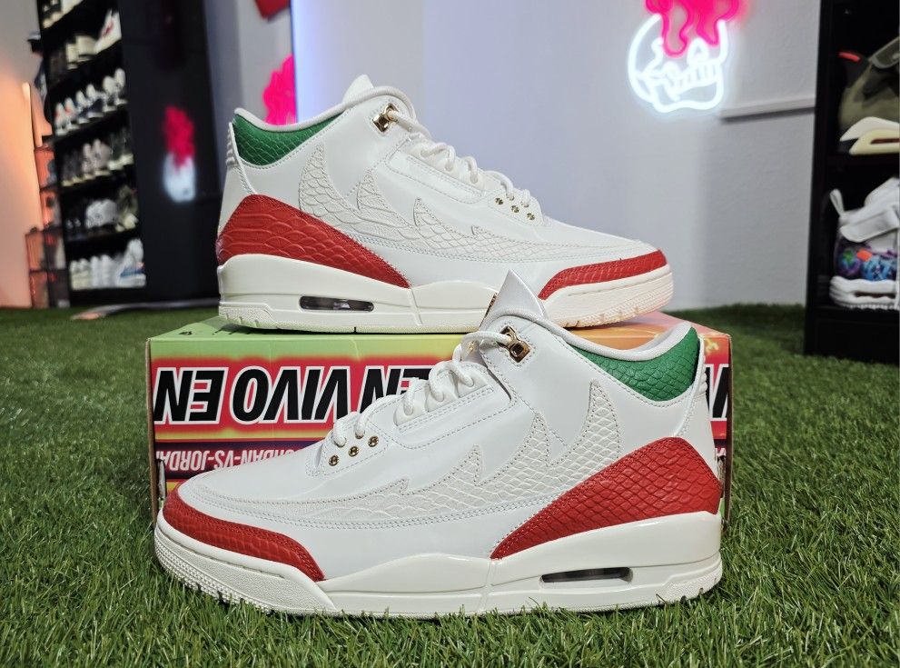 Air Jordan 3 Retro White 'El Vuelo' México - Brand New DS ✅️ Authentic - Size 13