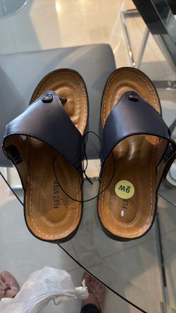 Flex Step Navy Blue Sandals Size 9W