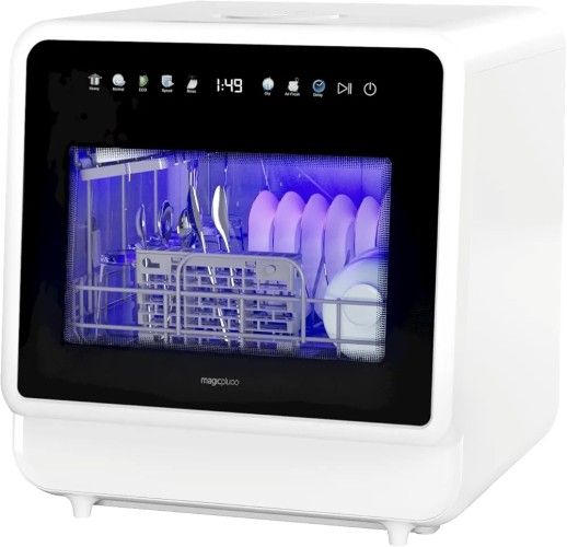 Portable Dishwasher, Countertop Dishwasher with Color Screen, 5 Place Settings & 8 Washing Programs, Mini Dishwashers, 3 Spray Arms with 5 L Built-in 