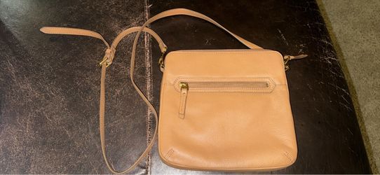Fossil Tan Leather Crossbody Bag