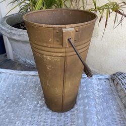 Vintage Large Galvanized Metal Pail