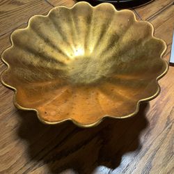 Gold Tone Metal Bowl