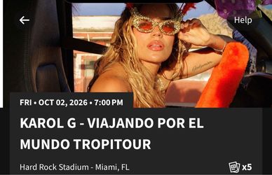 Karol G Tickets