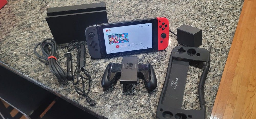 Nintendo Switch XAW100 Console 32GB W/ Joy-Cons, 128GB Card, All Accessories 