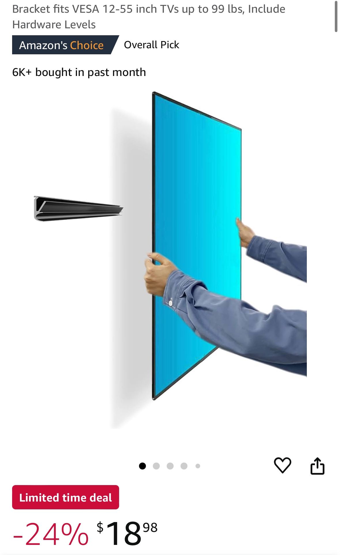No Stud Television Mount ( Mount Anywhere On Drywall )