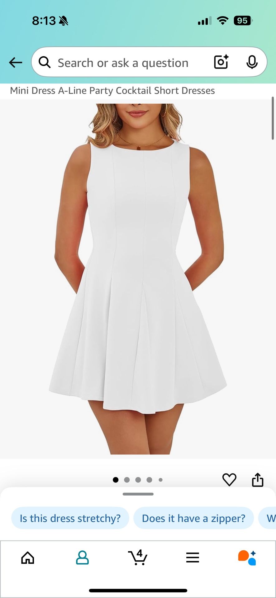 white high neck sleeveless dress