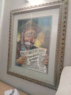 Framed William Persona Framed Sad Clown