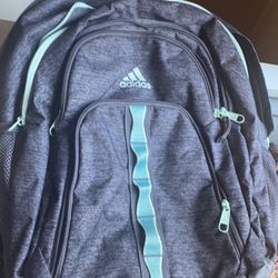 Gray/blue Adidas Load Spring Backpack 