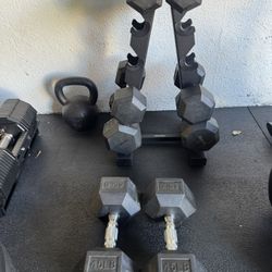 Rubber Hex Dumbells