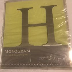 3 Inch Monogram “H” Cake Topper (NEW)
