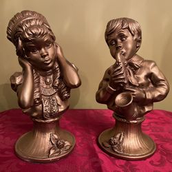 Vintage Universal Statuary Corp. Boy And Girl Statuettes