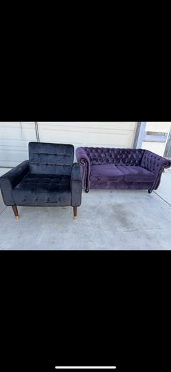 Purple Suede Couch
