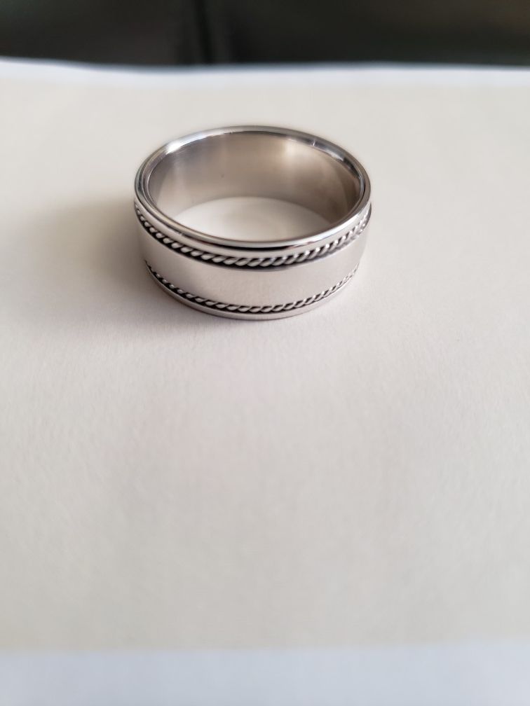 Men's Wedding Ring/Band 14k White Gold