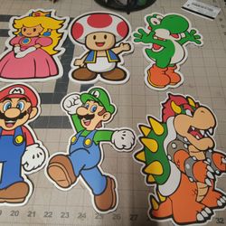 Mario Cutouts / Party Props / Centerpieces 