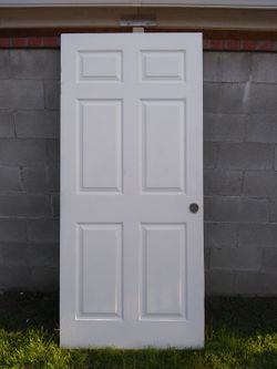 6 panel Indoor left swing door