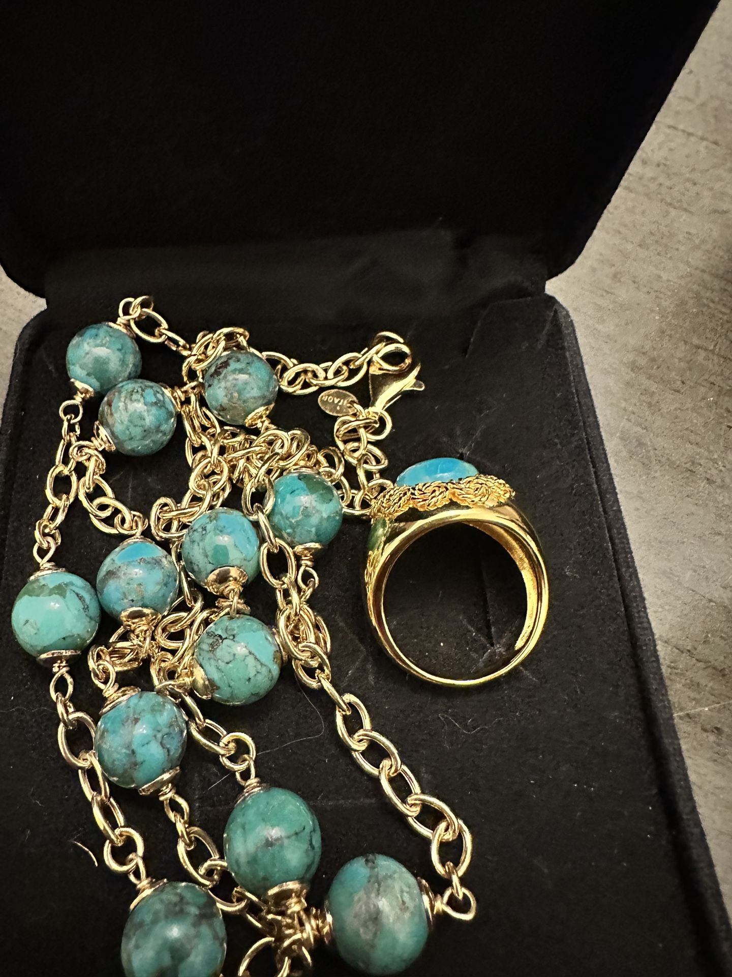 Beautiful Set Of Necklace And Ring. 925 Ring Size 5 Or 6