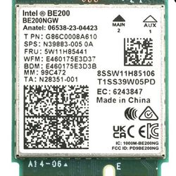 Intel WiFi 7 BE200NGW NGFF M.2 WiFi Card Tri-band Bluetooth 5.4 Wireless Card PC