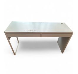 White Desk with 2 Drawers (56” x 19”)