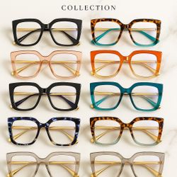 The Maven Oversized Square Frames – Tortoise Blue | One Point Beauty Supply