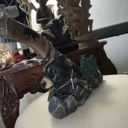 Black Bear In mountain With Large Letter Opener Dagger