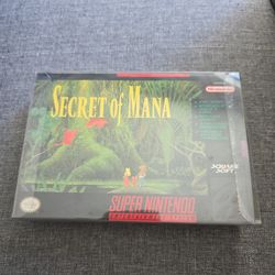 Super Nintendo Secret life of Mana cib with map