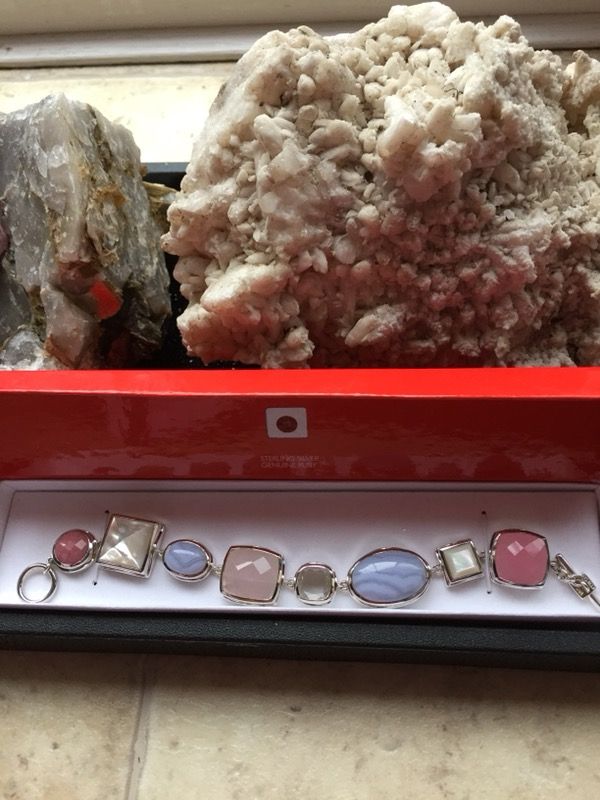 Elle Silver Assorted Precious Stones Bracelet