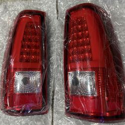 03-06 Chevy Silverado Red LED Bar Tail Lights 