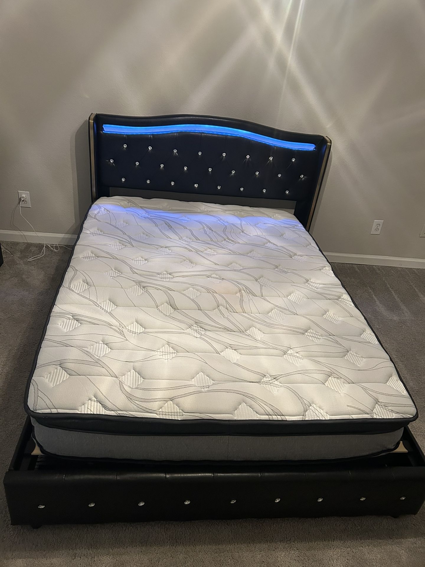 Queen Size Frame And Mattress 