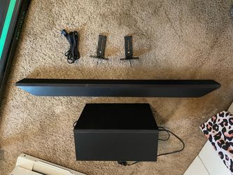 Vizio Soundbar with Subwoofer and Mounting Brackets