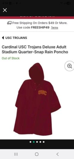 USC Trojans Deluxe Stadium Quarter-Snap Rain Poncho