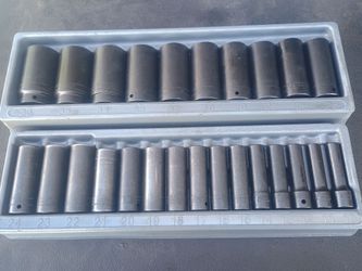 Snap On 1/2" Impact, Deep Socket Set 10-36mm