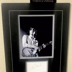 🔥🔥🔥JEFF BECK  autograph w/8x10 Rock Guitarist Photo (The Yardbirds)W/COA🔥