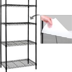 BRAND NEW..EFINE 5-Shelf Shelving Unit with Shelf Liners set of 5, NSF Certified, Adjustable, Steel 