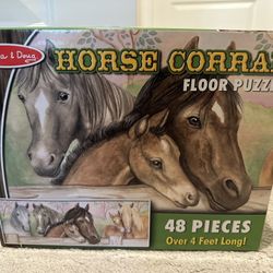 Melissa & Doug Horse Corral Floor Puzzle - 48 pieces - Over 4 feet long