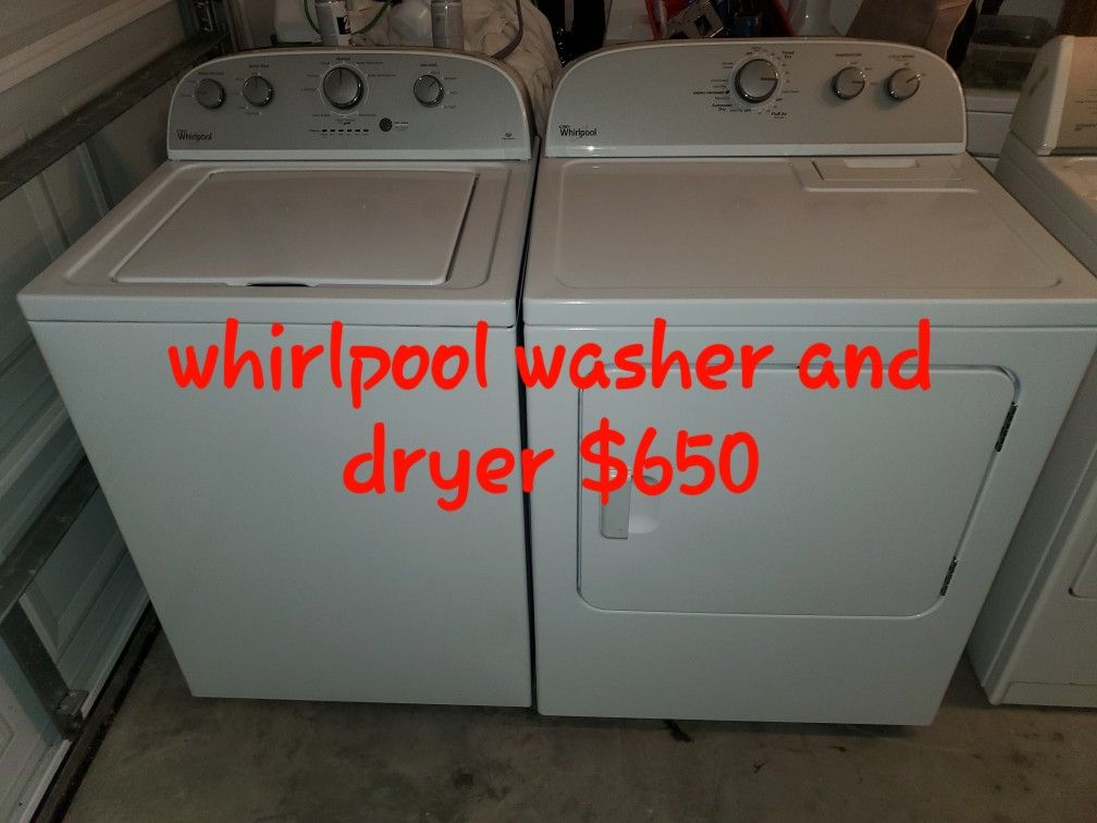 Whirlpool Washer And Dryer 