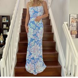 B. Darlin Sequin Lace-Up back Prom Dress