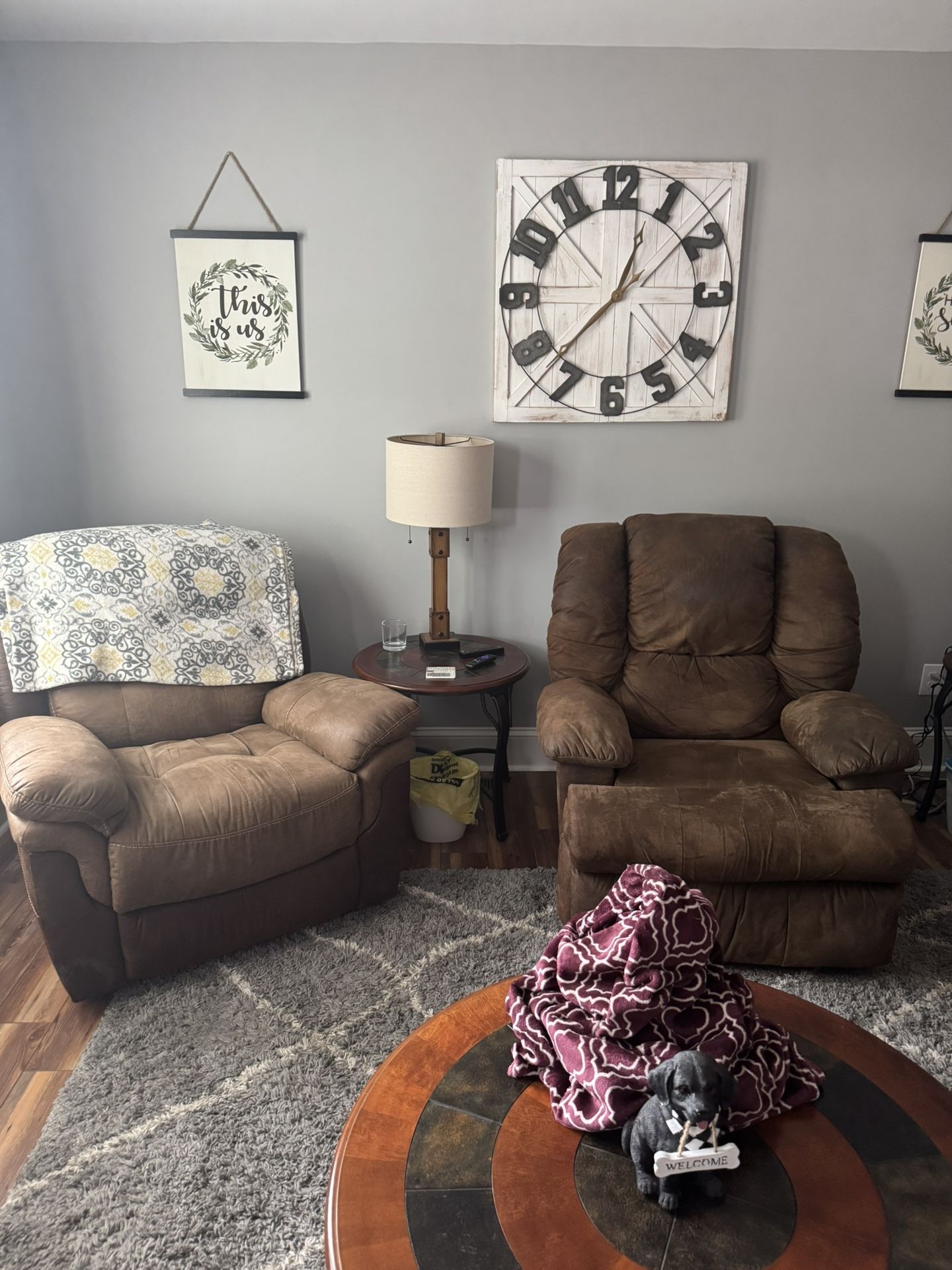 Recliner Couch And two Recliners 