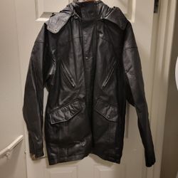 Black Fashion Elements Leather Jacket 