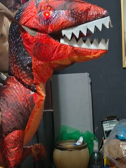 Inflatable Kids Dinosaur Halloween Costume sz LG