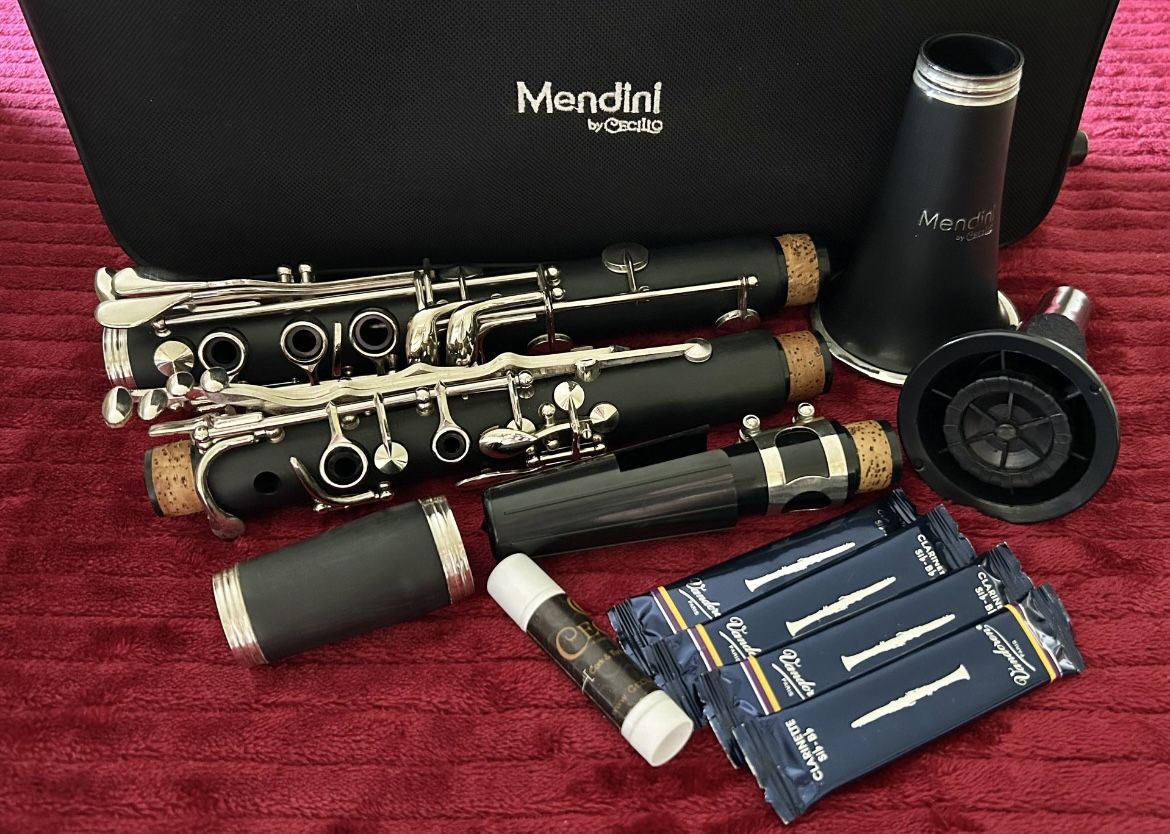 Mendini by Cecilio clarinet with carry case in excellent condition. $65